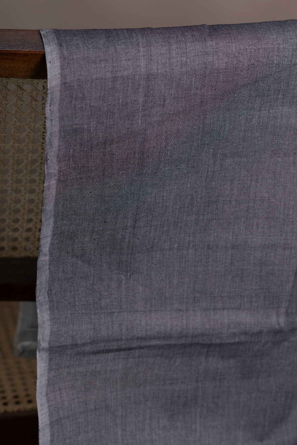 Grey Mangalagiri Cotton Fabric - Image 3