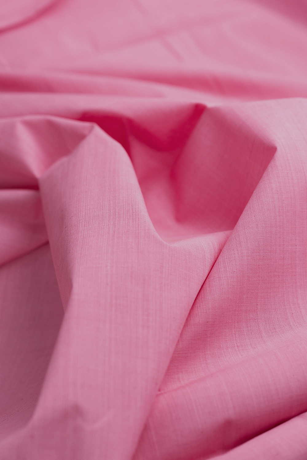 Flamingo Pink Mangalagiri Cotton Fabric - Image 2