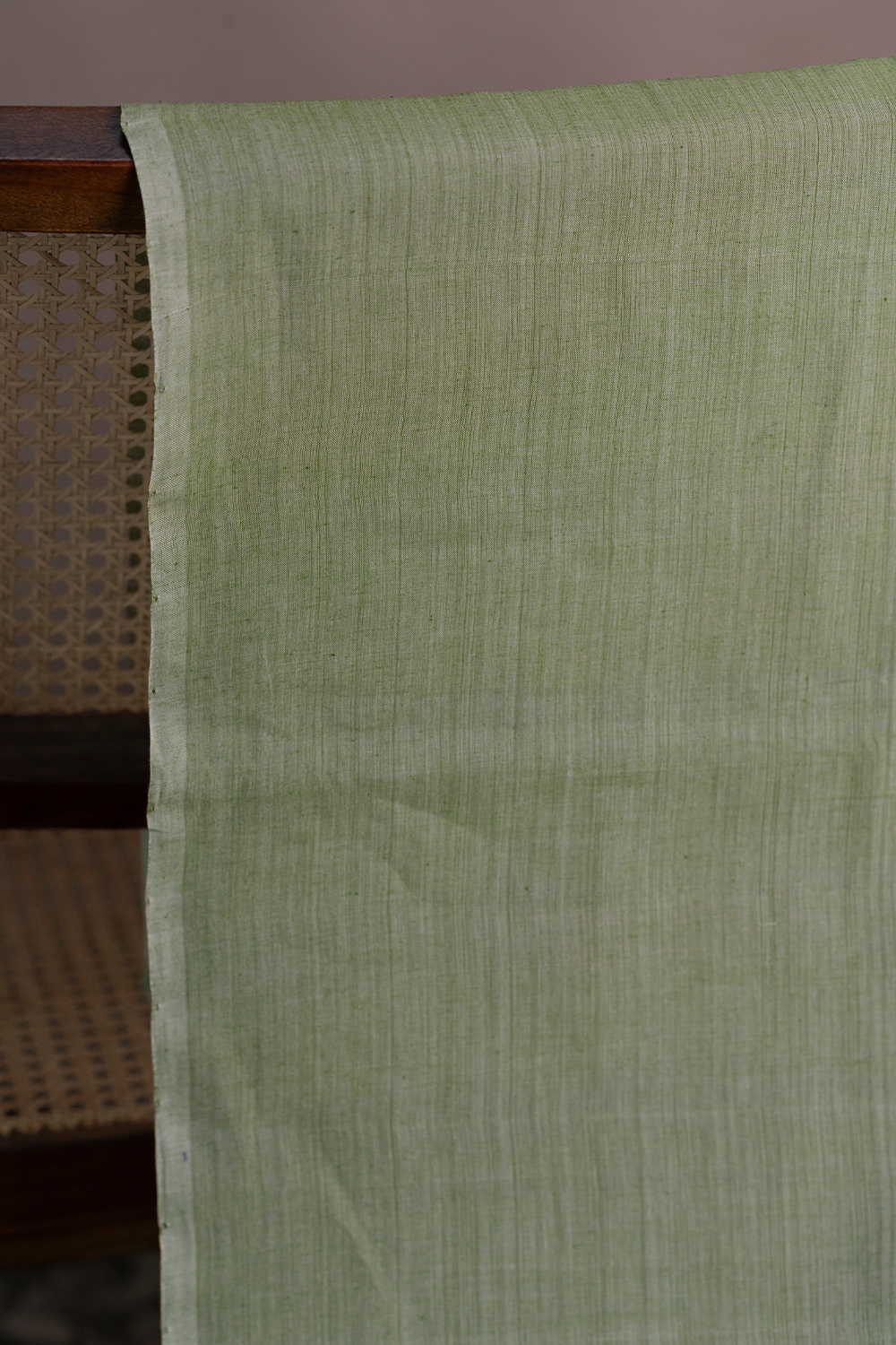 Pickle Green Mangalagiri Cotton Fabric - Image 2