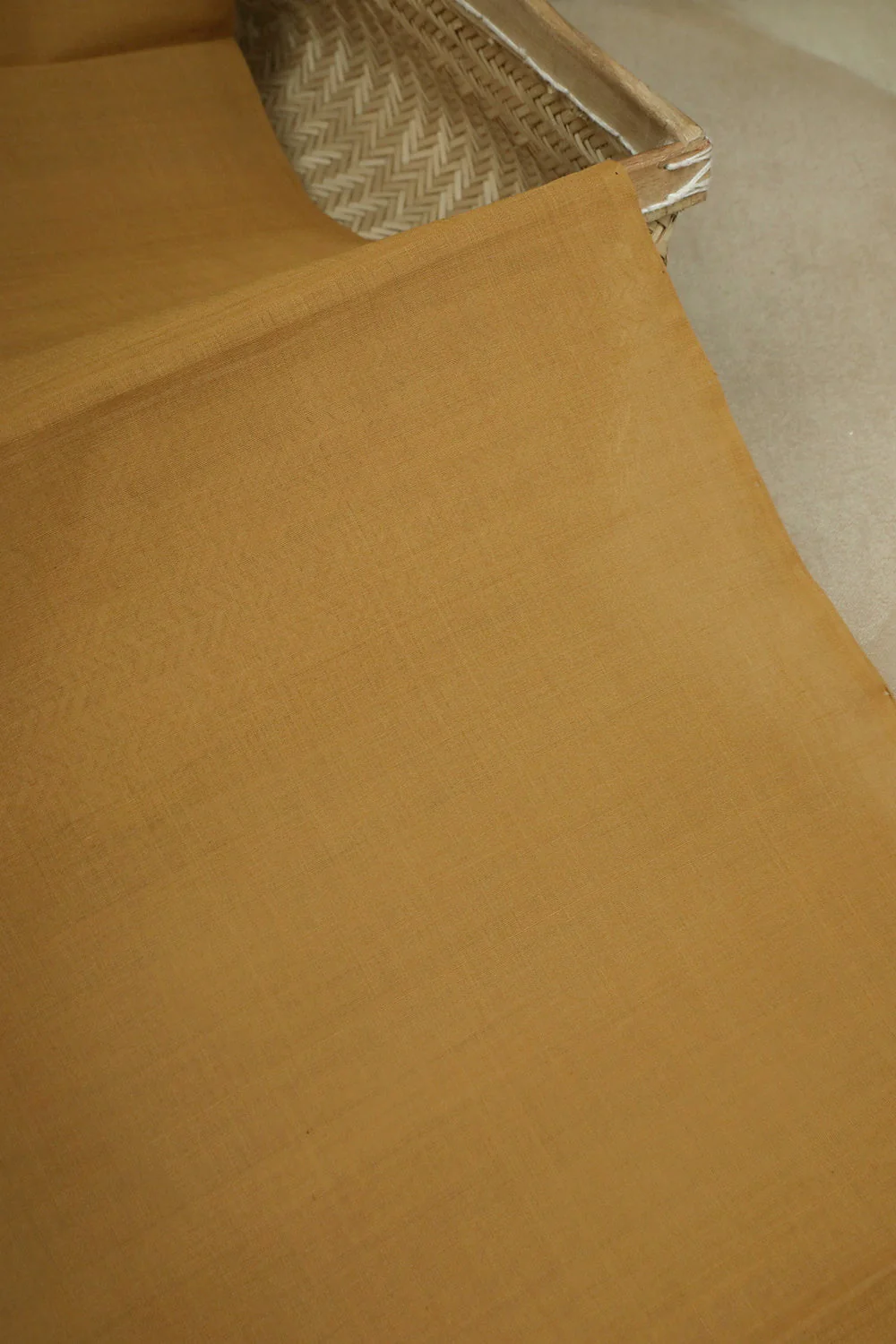 Fenugreek Seed Yellow Mangalagiri Cotton Fabric