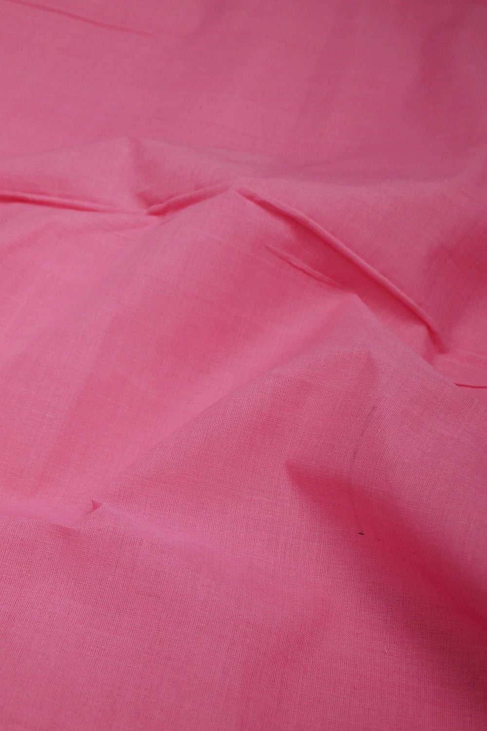 Plain Pink Mangalagiri Cotton Fabric - Image 2