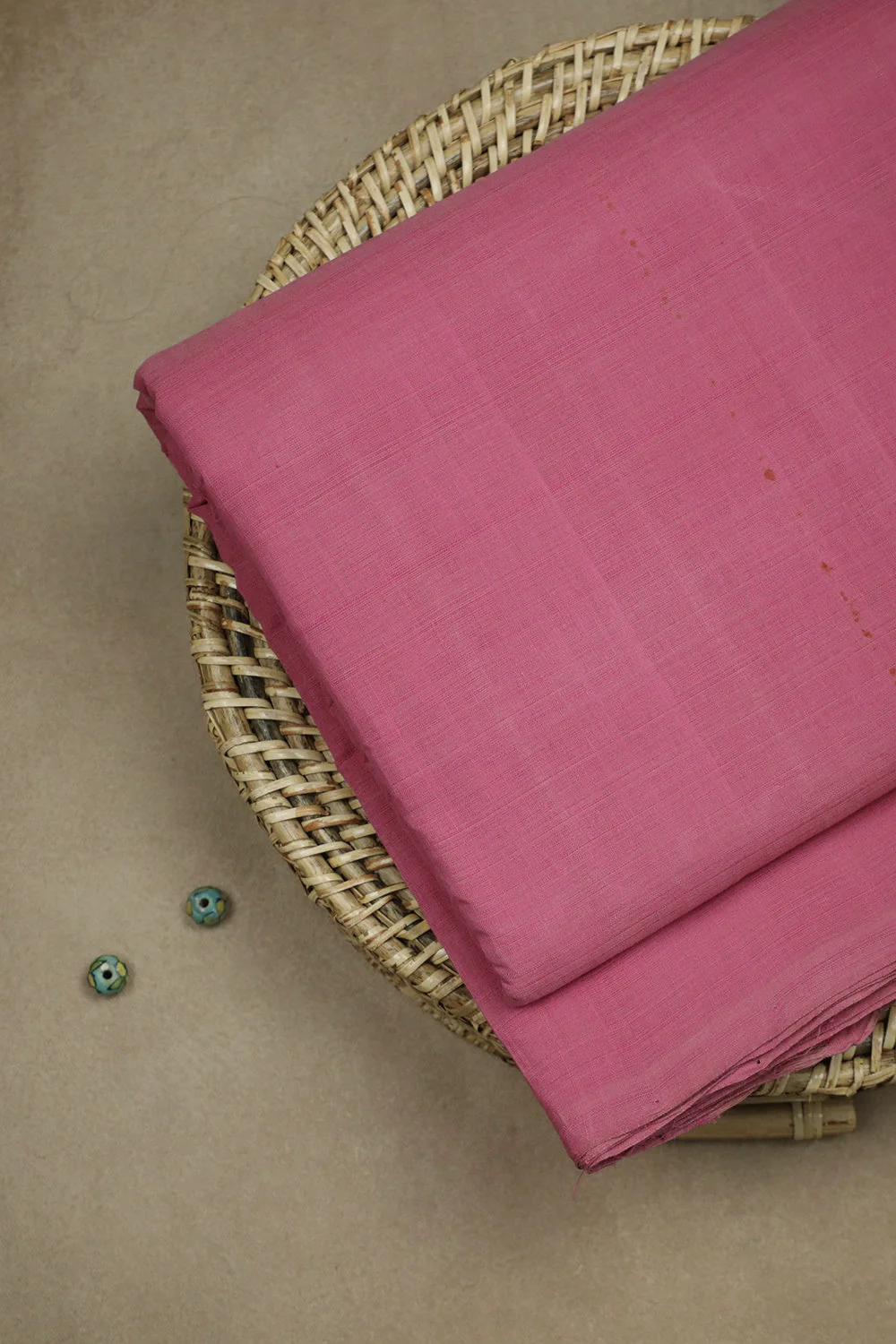 Pink Mangalagiri Cotton Fabric
