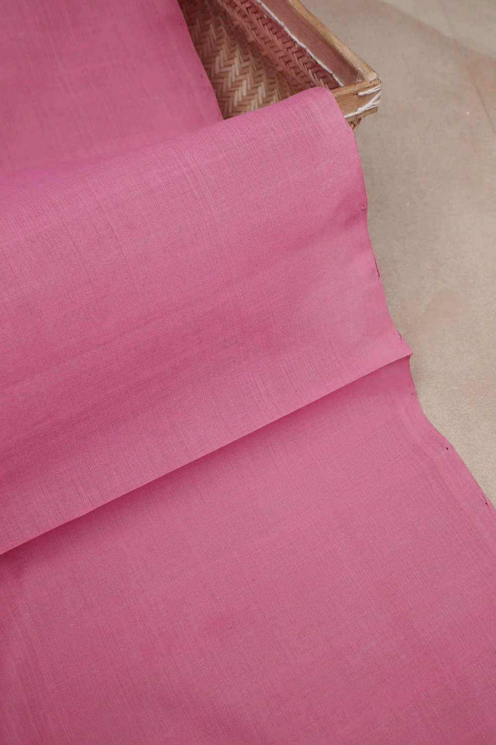 Pink Mangalagiri Cotton Fabric - Image 3