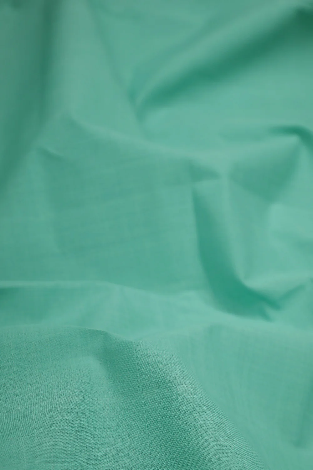 Mint Green Mangalagiri Cotton Fabric - Image 3