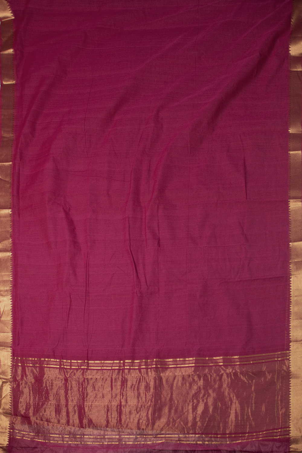 Pinkish Maroon Mangalagiri Cotton saree - Image 2