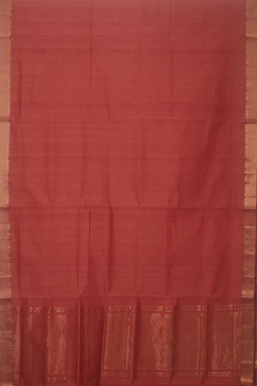 Peach Mangalagiri Cotton saree - Image 2