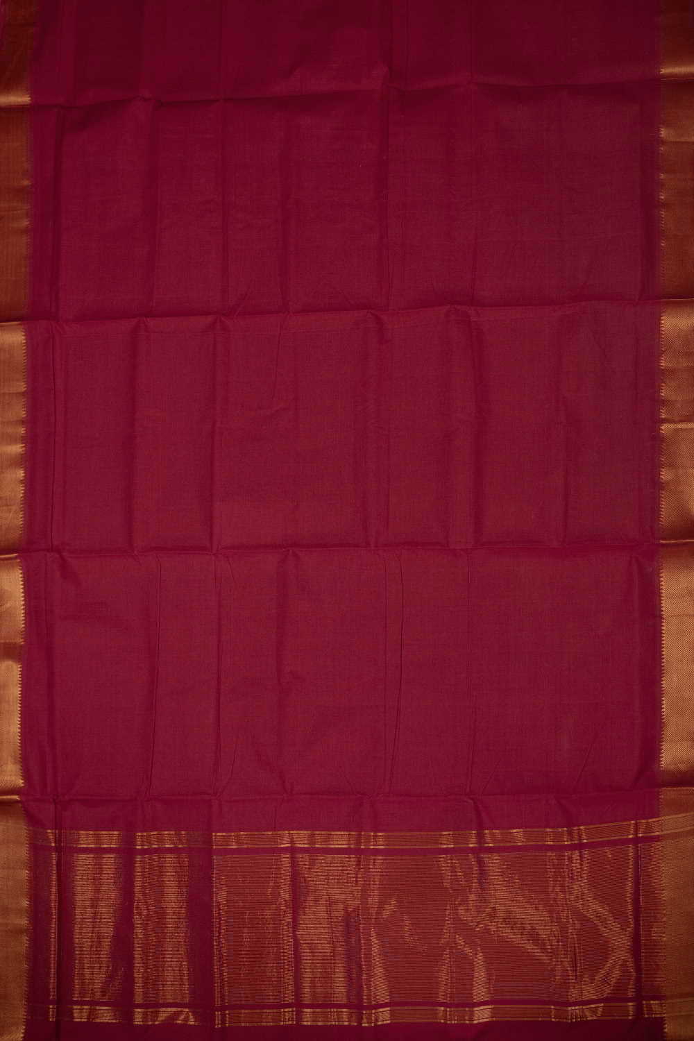 Deep Pink Mangalagiri Cotton saree - Image 2