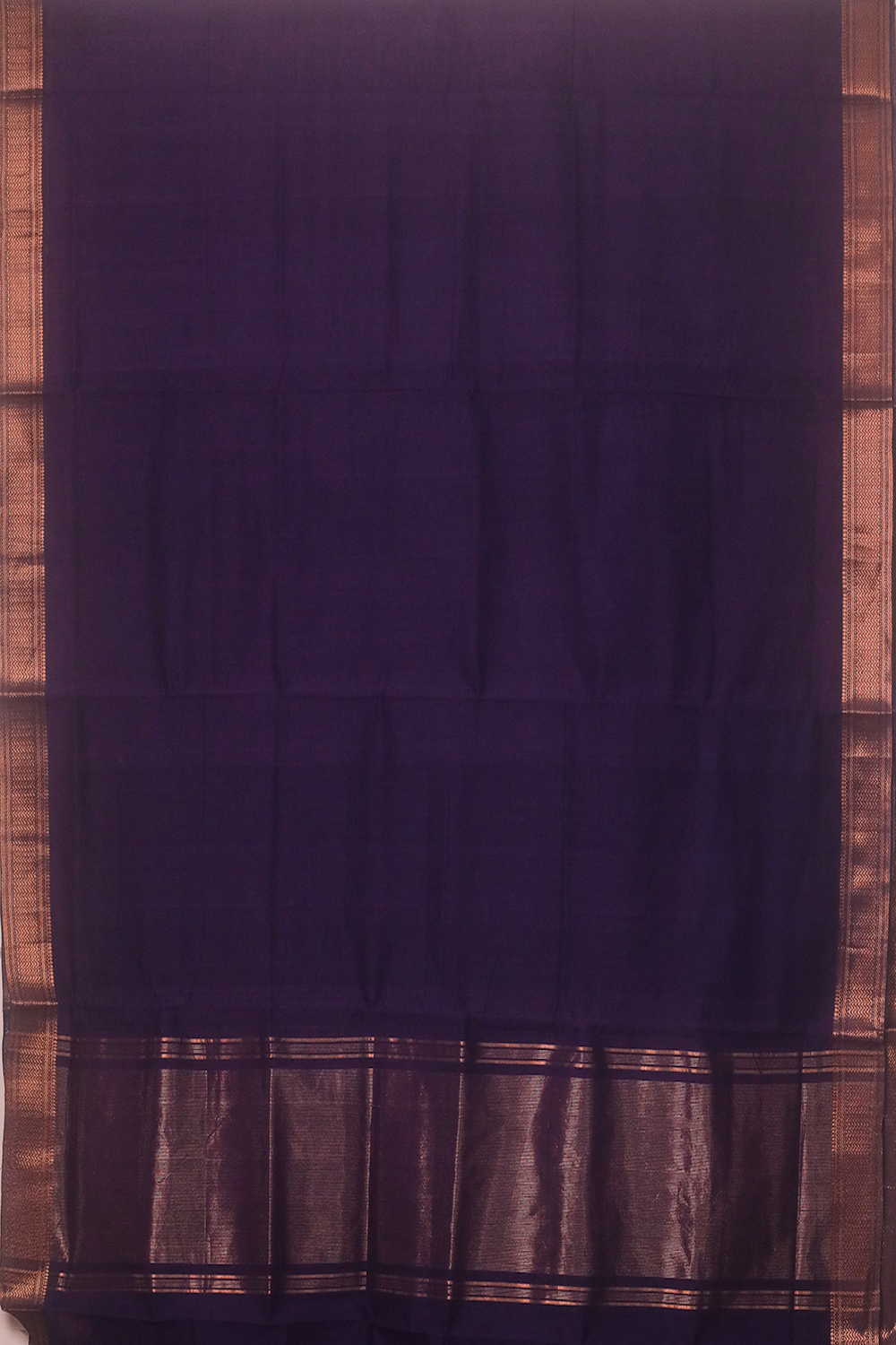 Zari Border - Purple Mangalagiri Cotton saree - Image 3