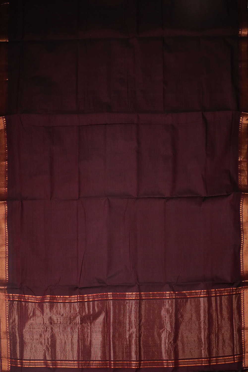 Mahogany Maroon Mangalagiri Cotton saree - Image 2