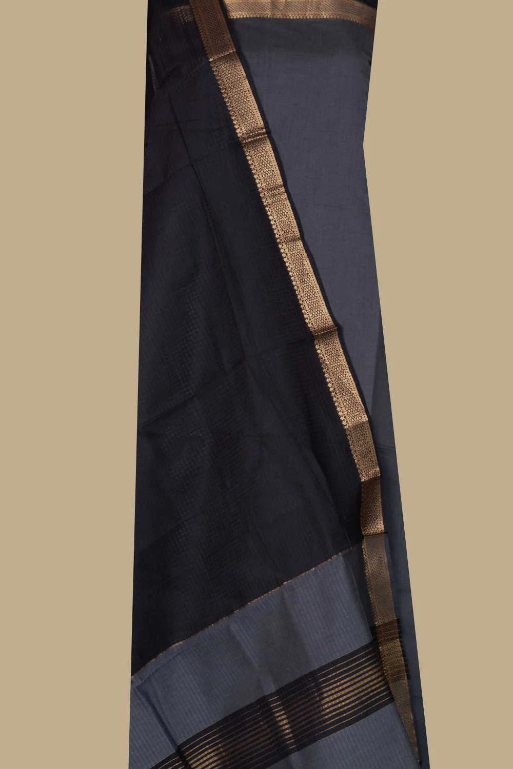 Graphite Grey Mangalagiri Cotton Suit