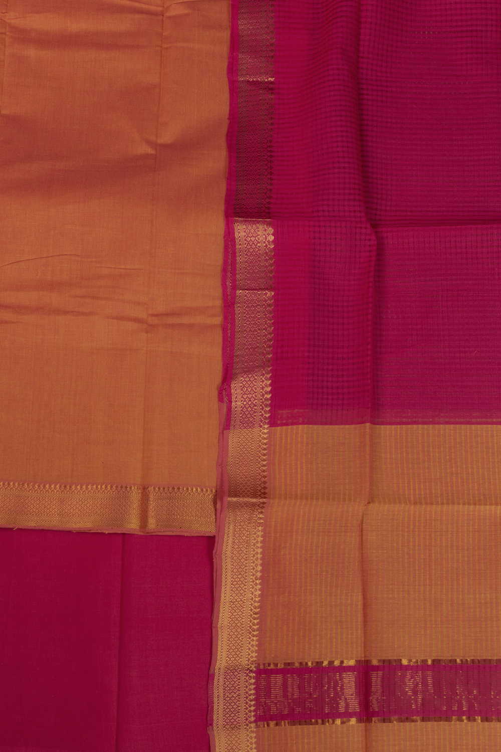 Orange Mangalagiri Cotton Full suit - Image 3