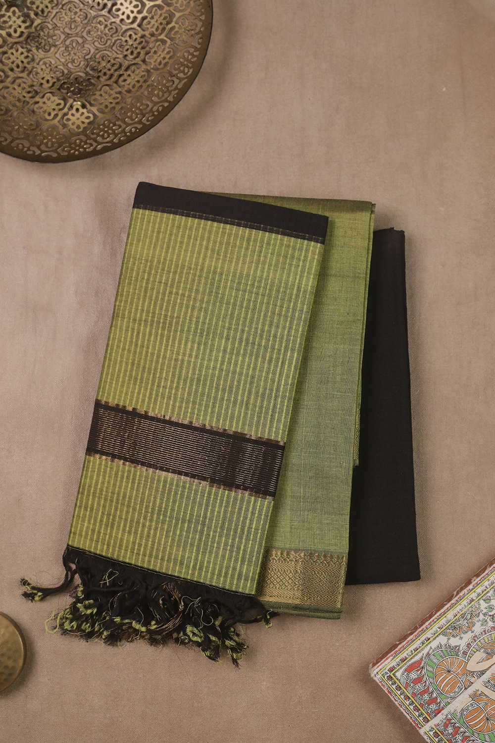 Pine Green Mangalagiri Cotton Suit