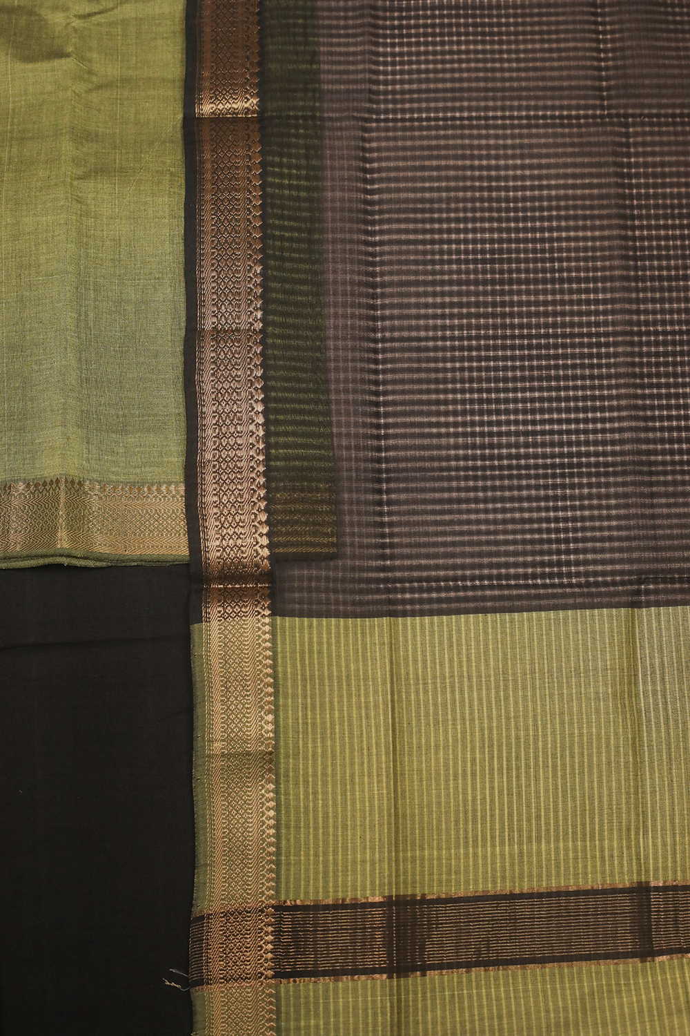 Pine Green Mangalagiri Cotton Suit - Image 3