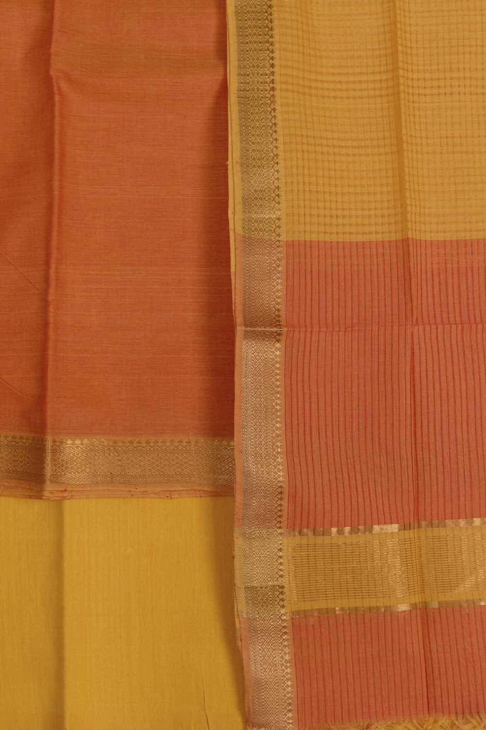 Orange Mangalagiri Cotton Suit - Image 3