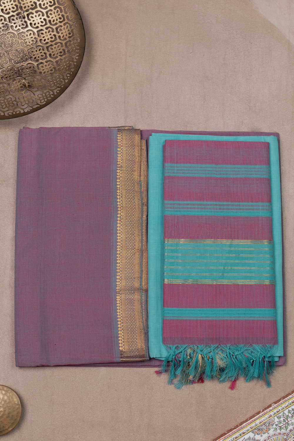 Shade of Pink Mangalagiri Cotton Suit