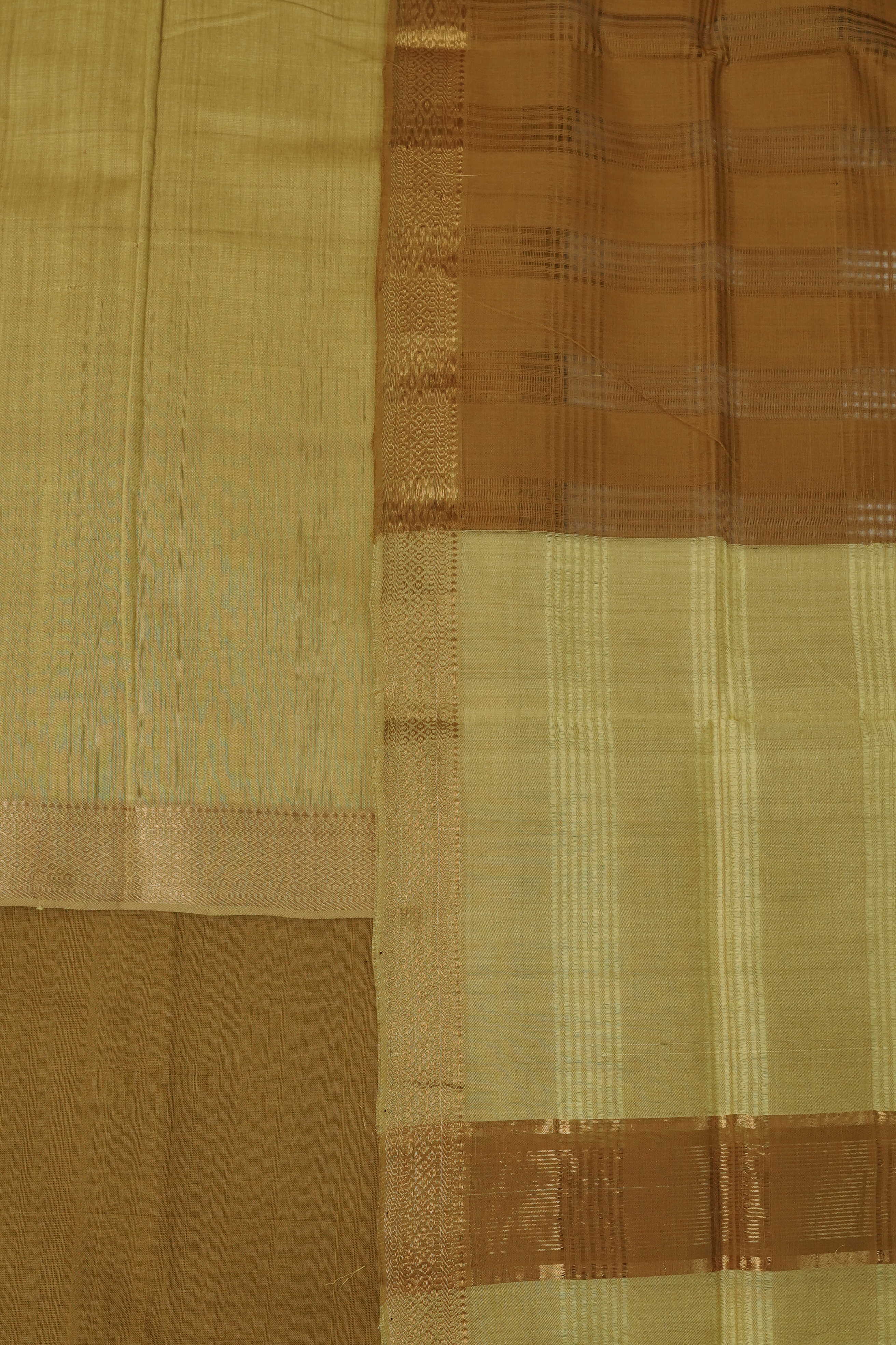 Lime Yellow Mangalagiri Cotton Suit - Image 3
