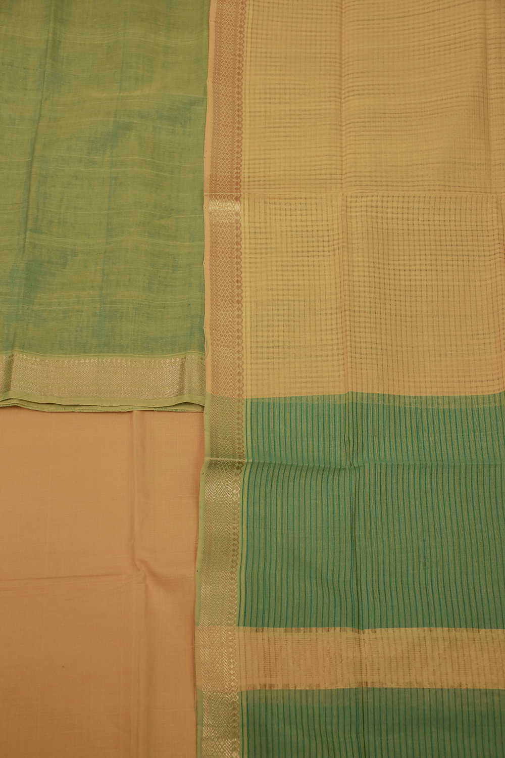 Green Mangalagiri Cotton Suit - Image 3