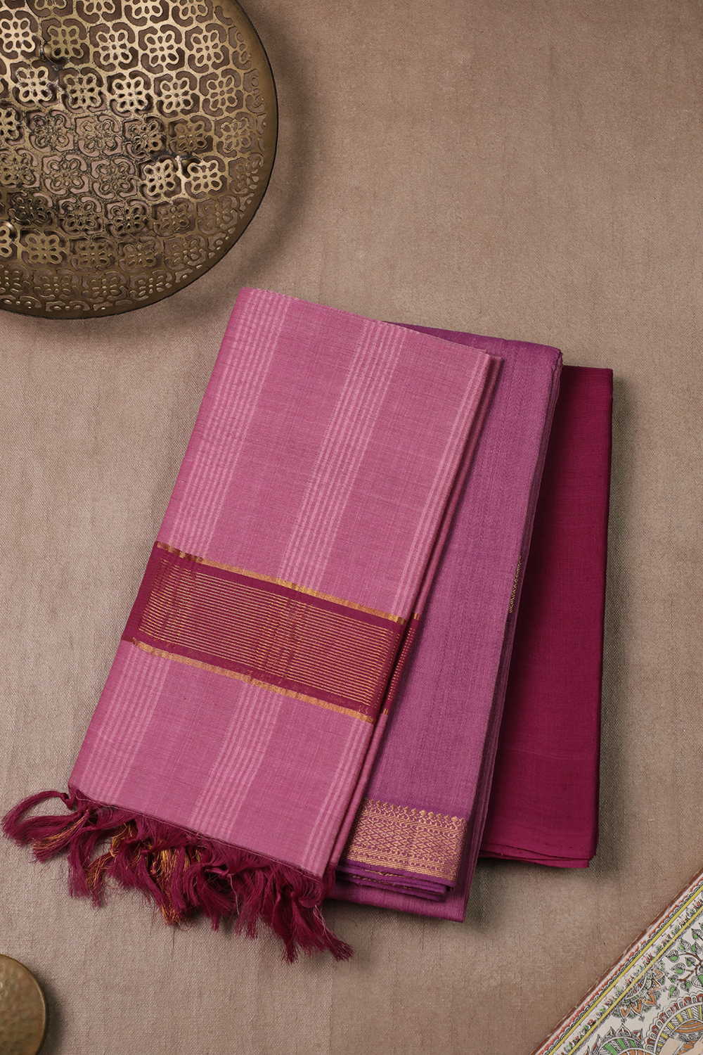 Shade of Pink Mangalagiri Cotton Suit - Image 2