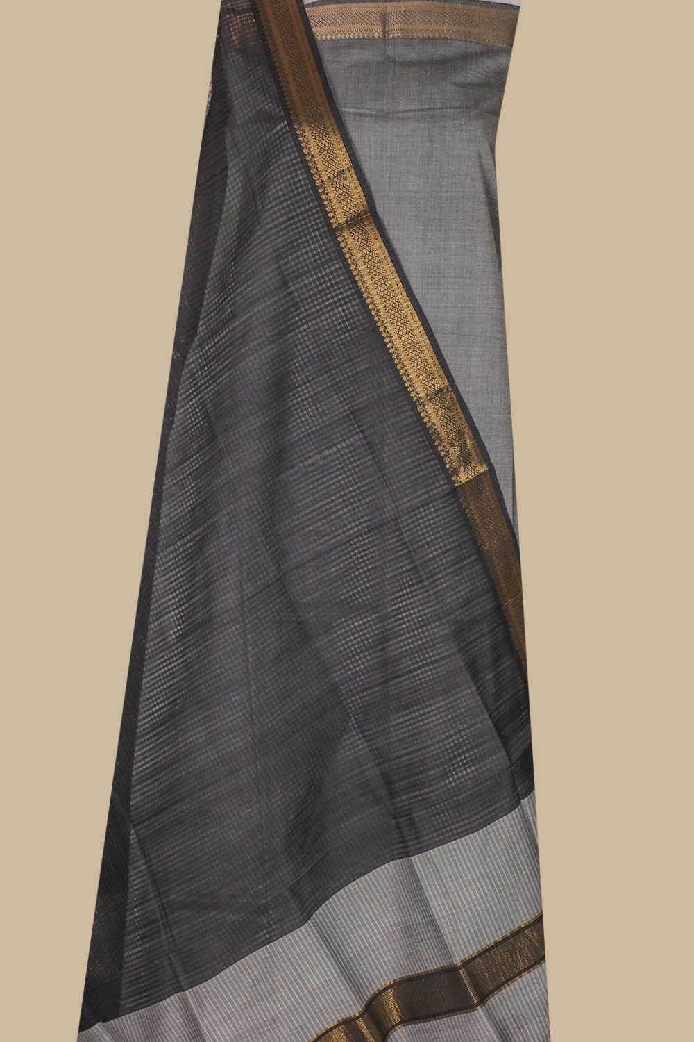 Light Grey Mangalagiri Cotton Suit