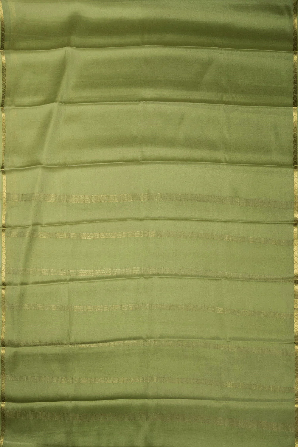 Plain Green Mysore Pure Silk saree - Image 2