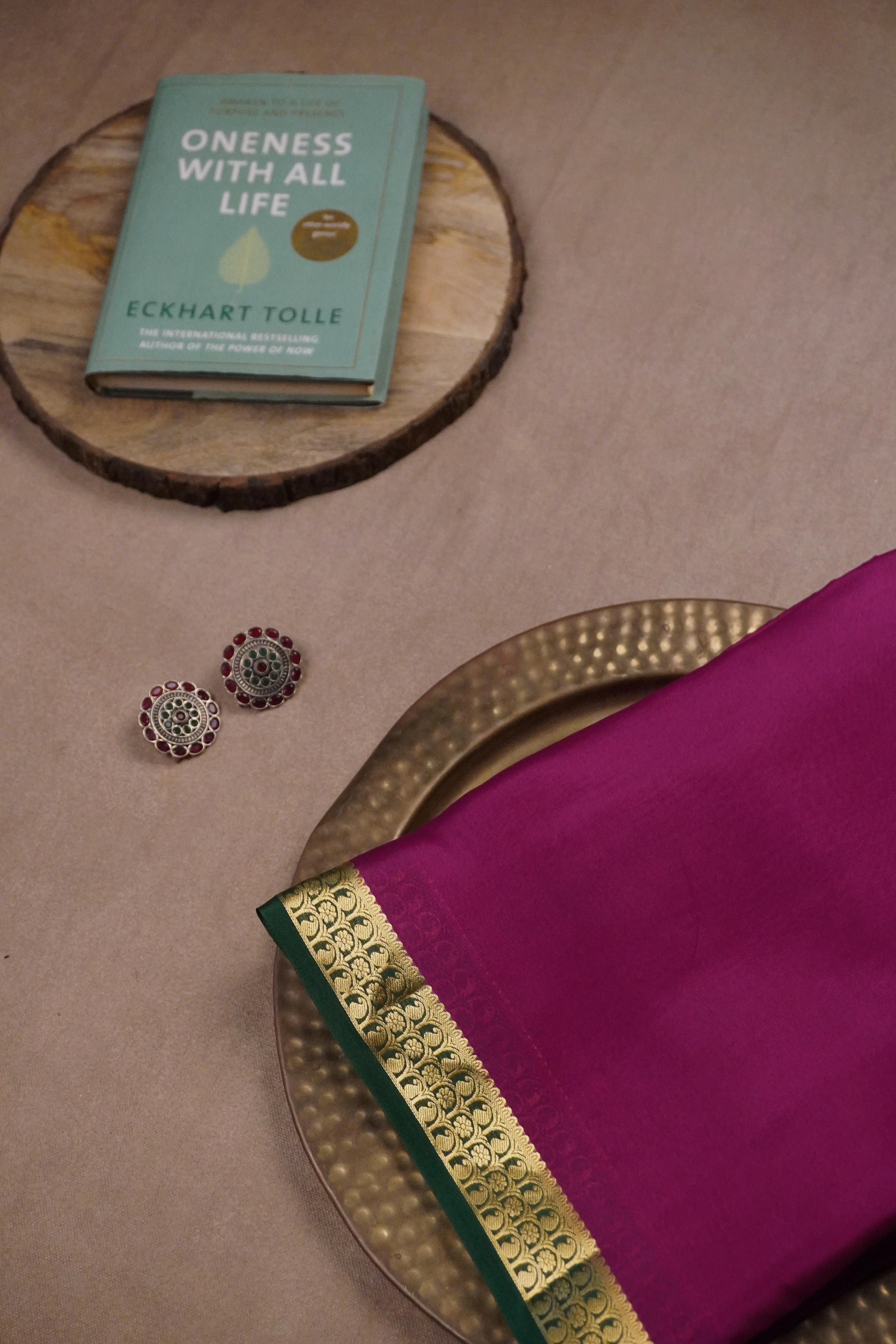 Magenta Pink Mysore Silk saree