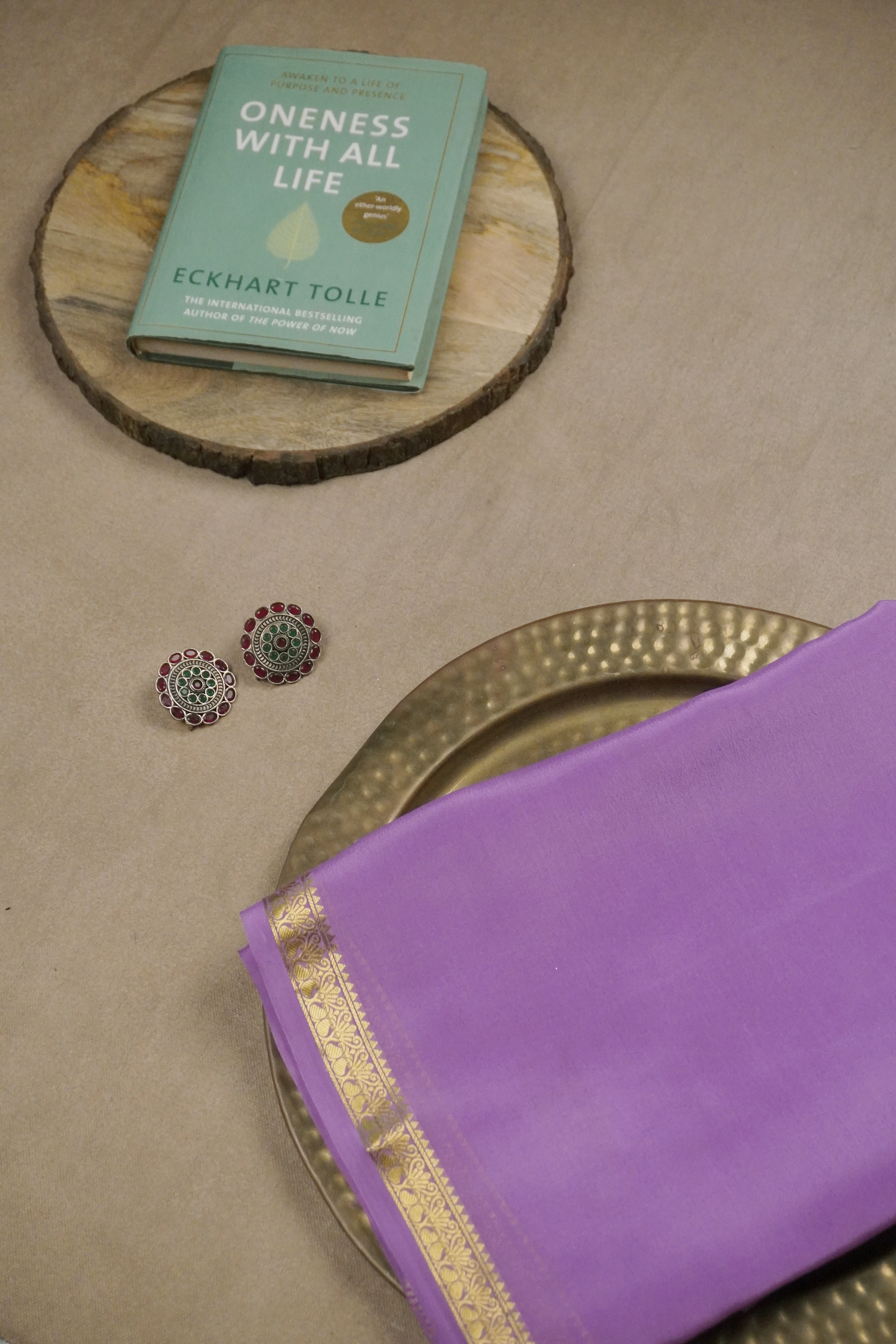 Iris Purple Mysore pure Silk saree