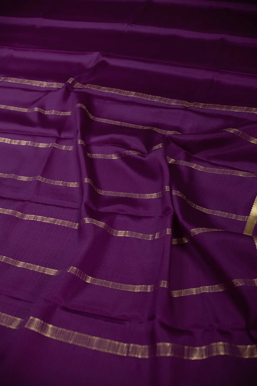 Mulberry Purple Mysore Silk saree - Image 3
