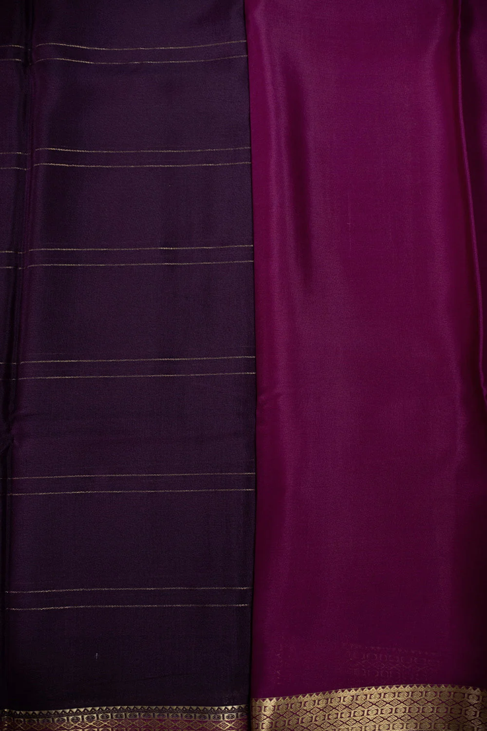 Wine Purple Mysore Pure Silk saree - Image 4