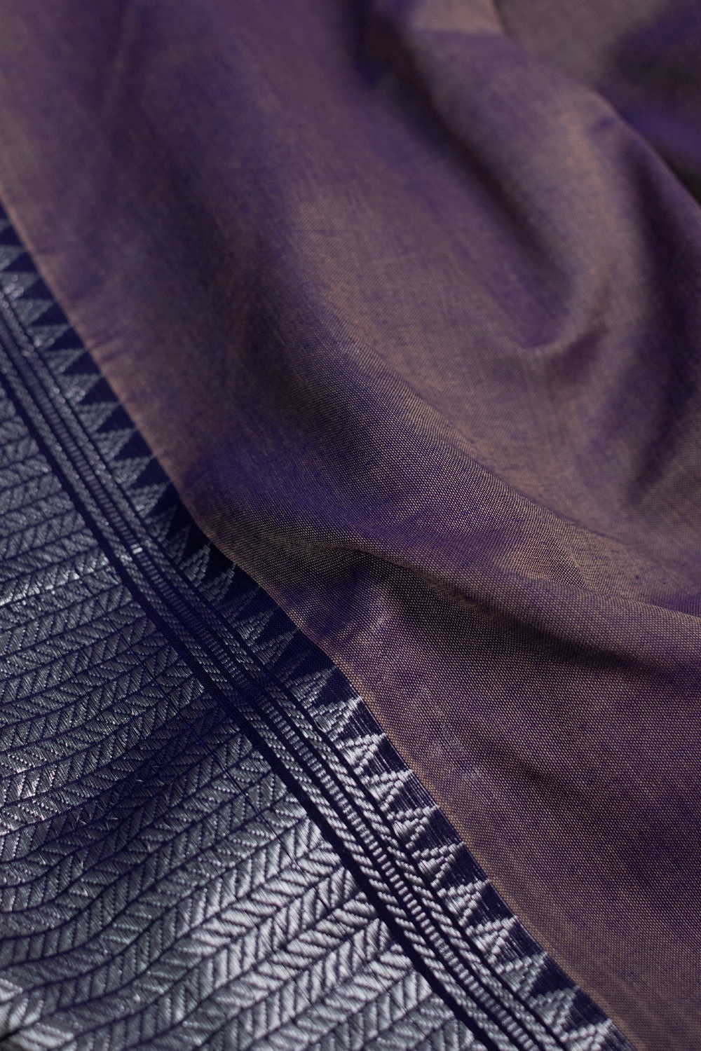Silver Zari - Border Narayanpet Cotton Fabric - Image 2