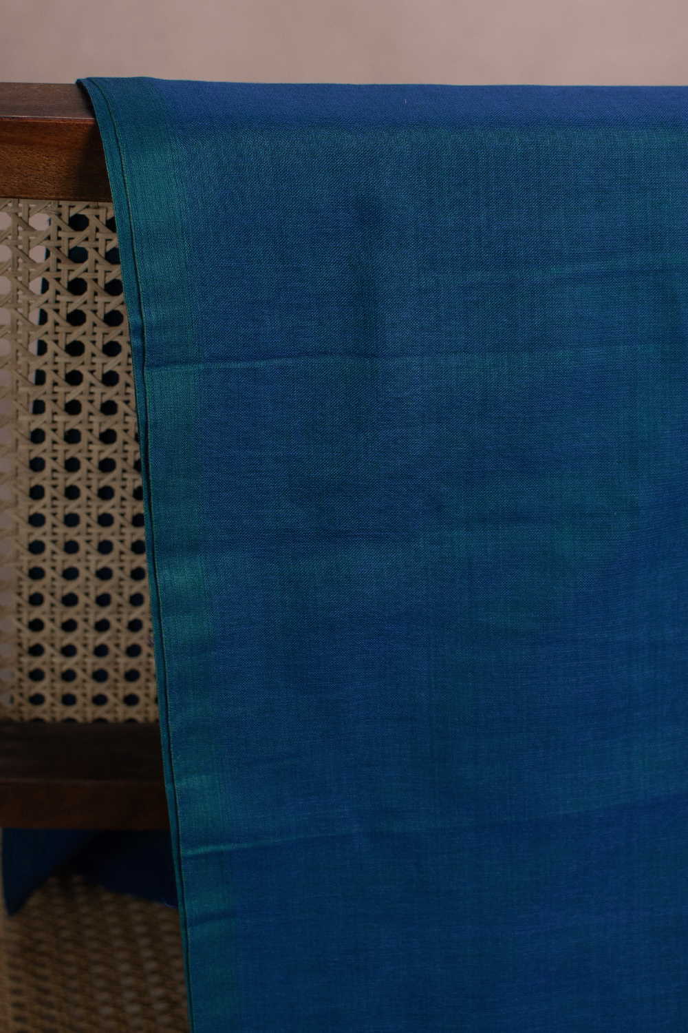 Twin Shaded Blue Handwoven Cotton Fabric - Image 3