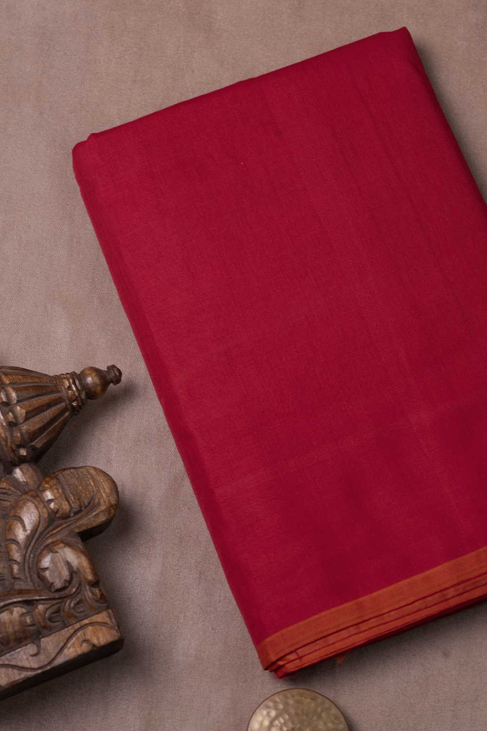 Red Narayanpet Cotton Fabric