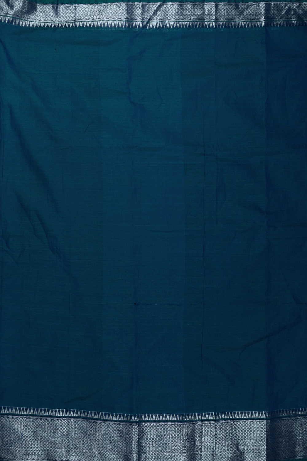 Silver Zari Border Narayanpet Cotton Fabric - Image 3