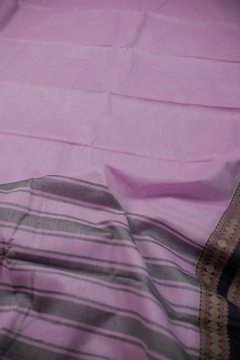 Soft Pink Narayanpet Cotton saree - Image 3