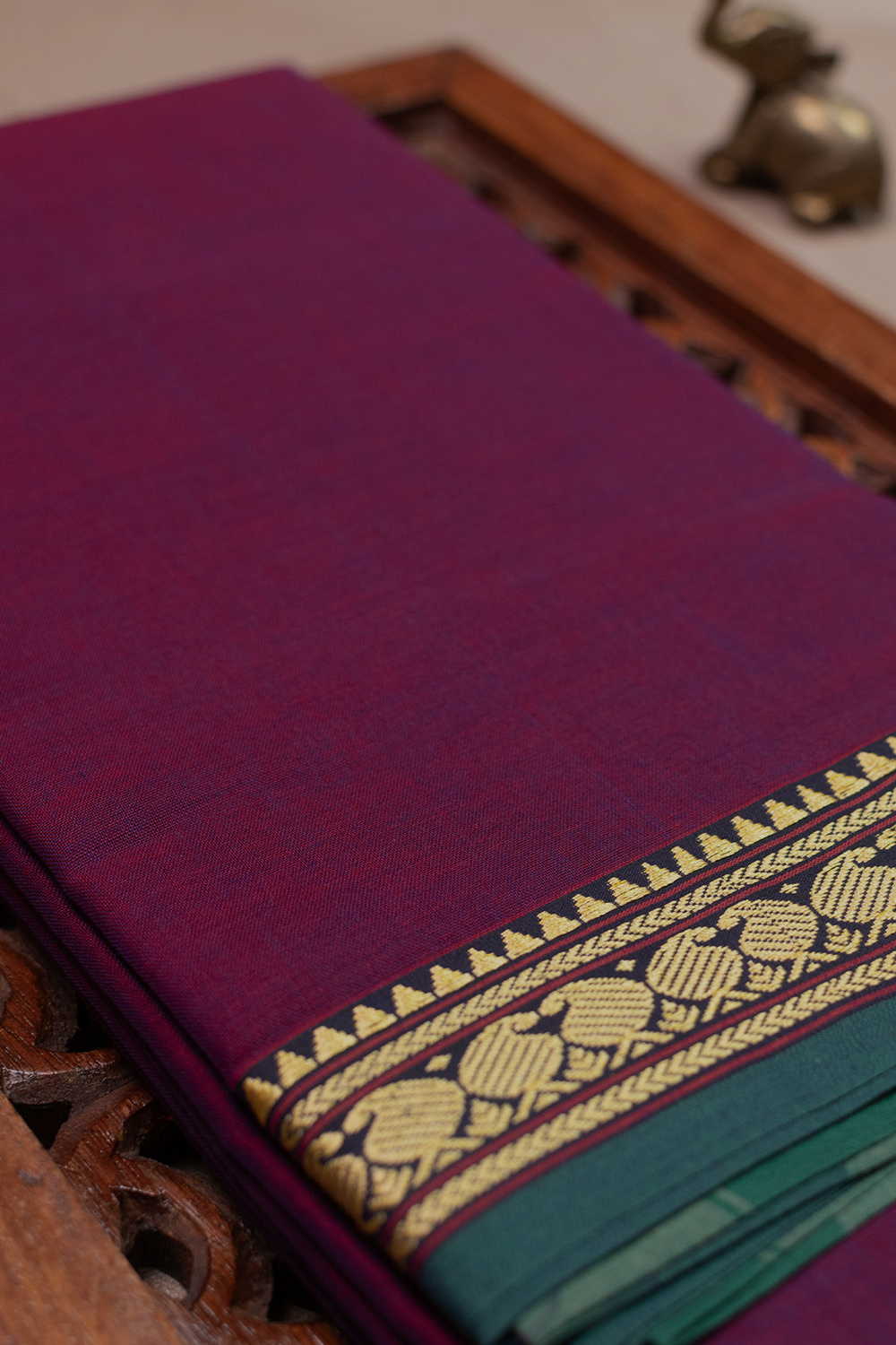 Dual Shaded Purple Narayanpet Cotton saree