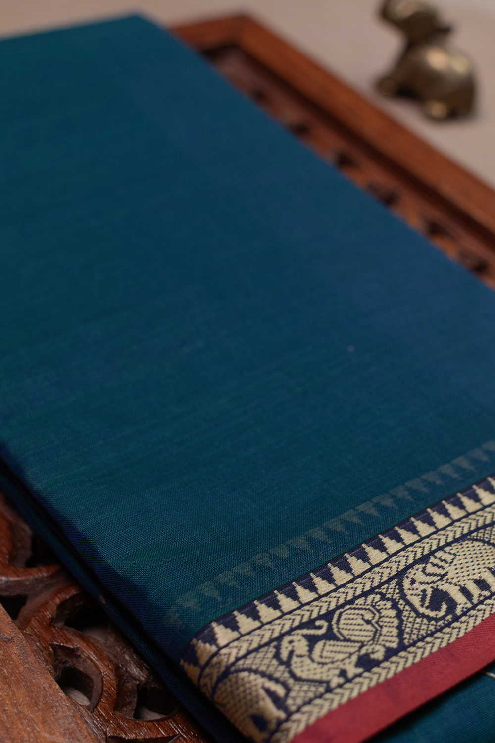 Dark Blue Narayanpet Cotton saree