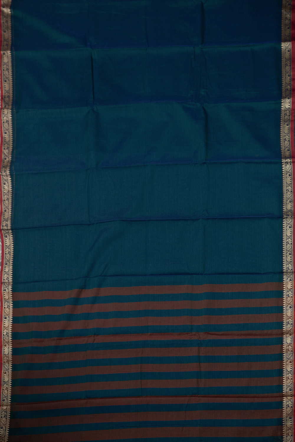 Dark Blue Narayanpet Cotton saree - Image 2