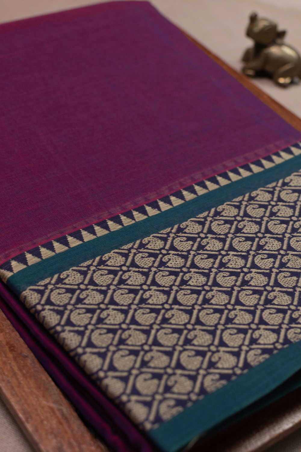 Boysenberry Purple Narayanpet Cotton saree