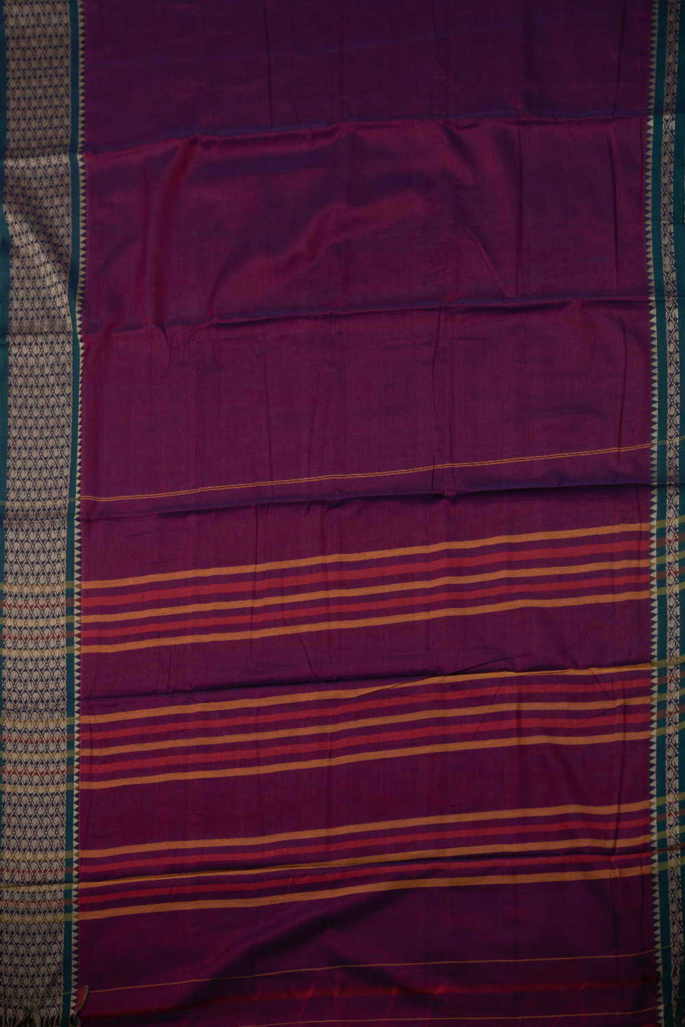 Boysenberry Purple Narayanpet Cotton saree - Image 2