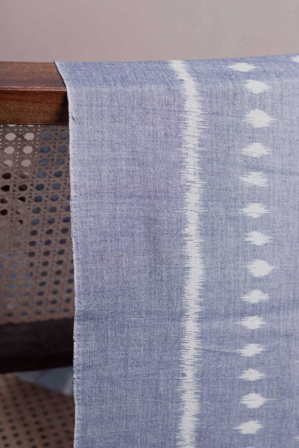 Cream Butta Orissa Ikat Cotton Fabric - Image 3