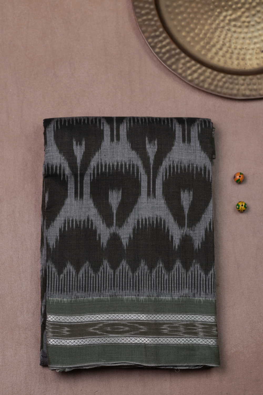 Shade of Green Orissa Ikat Cotton saree