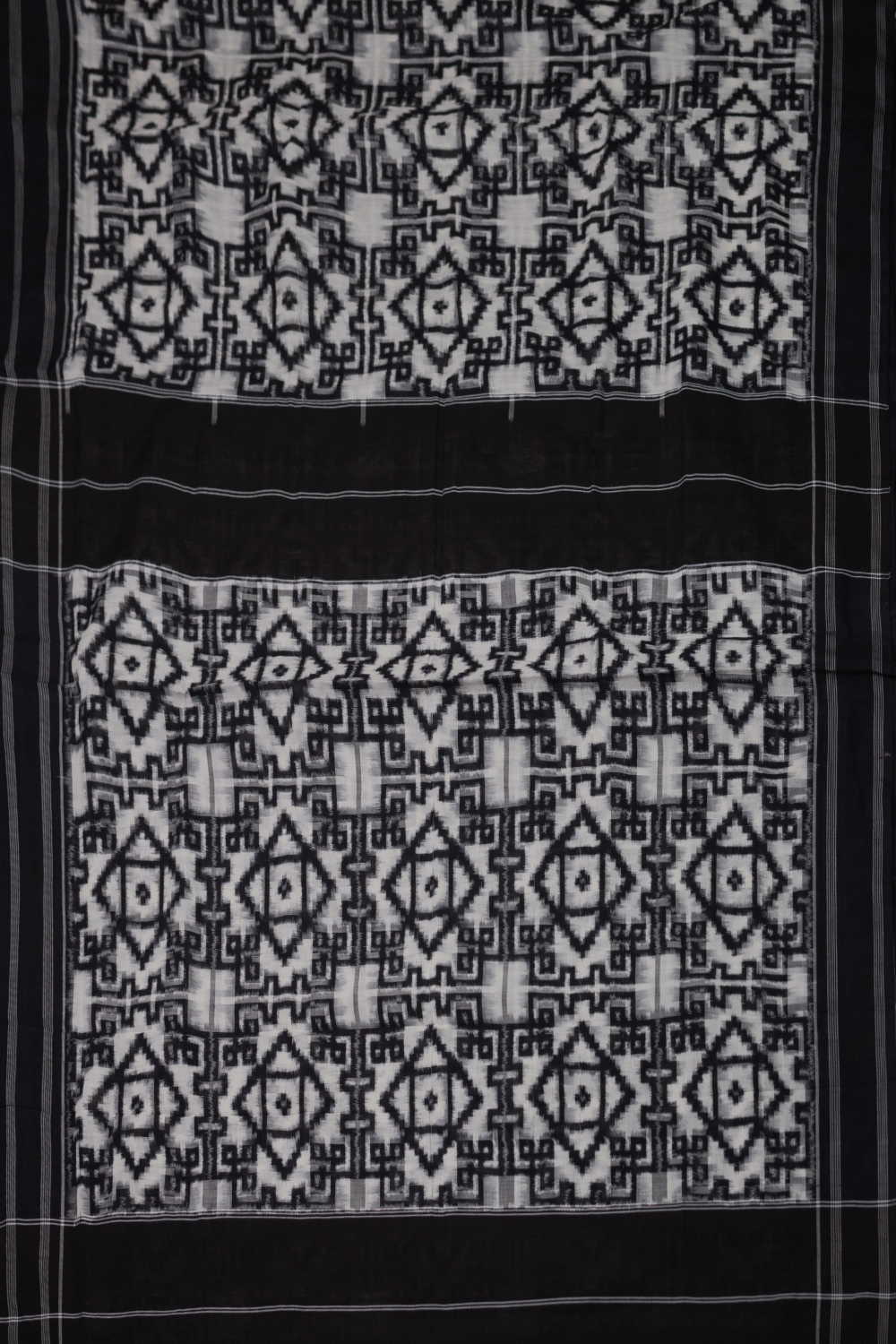 Midnight Mosaic Telia Rumal Cotton Saree - Image 2