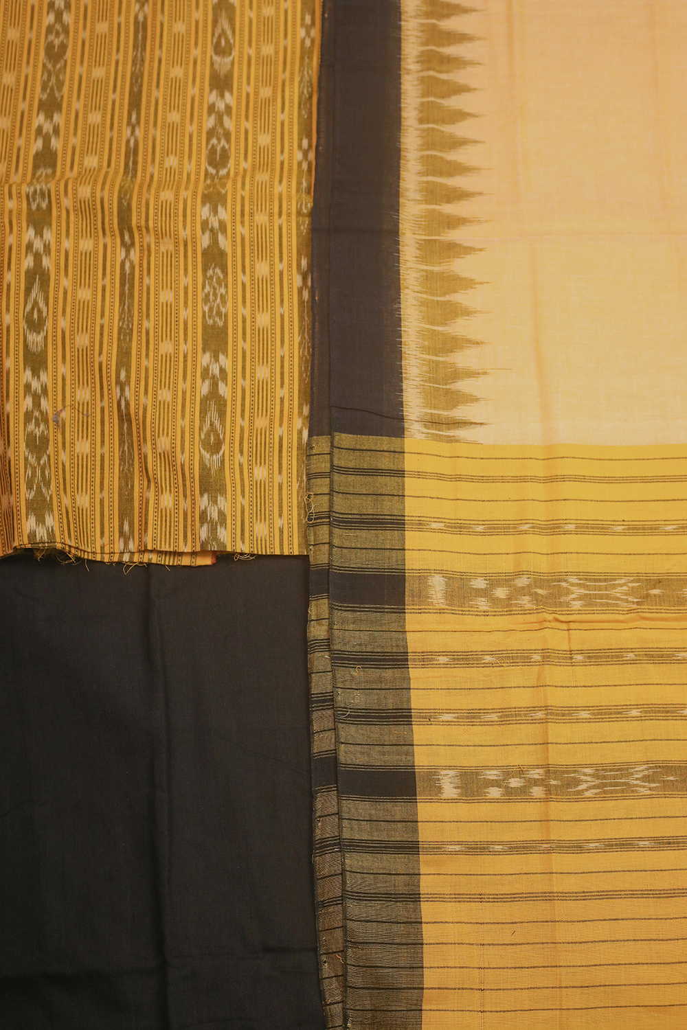 Yellow Orissa Ikat Cotton Suit - Image 3