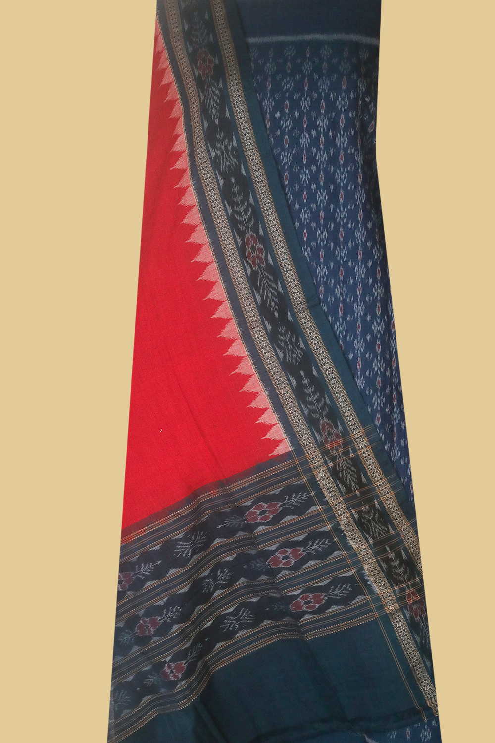 Prusian Blue Orissa Ikat Cotton Suit