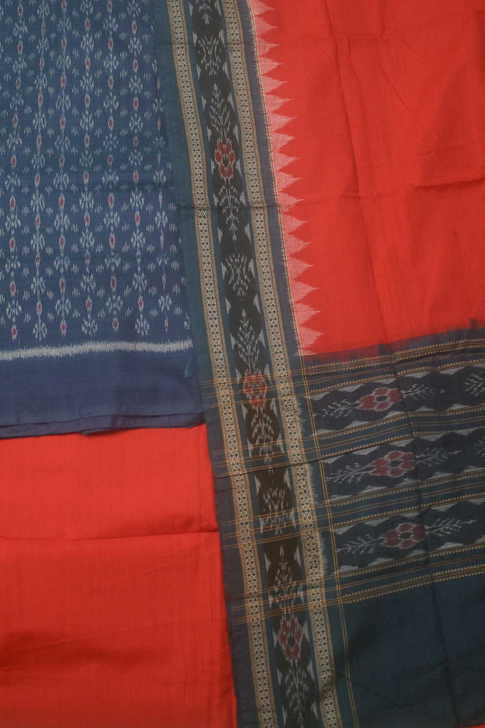 Prusian Blue Orissa Ikat Cotton Suit - Image 3