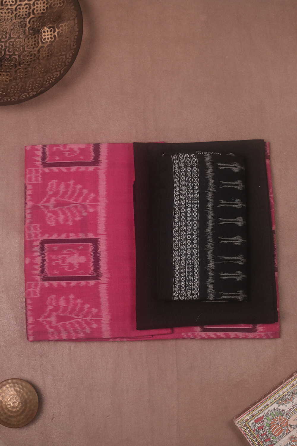 Barbie Pink Orissa Ikat Cotton Suit - Image 2