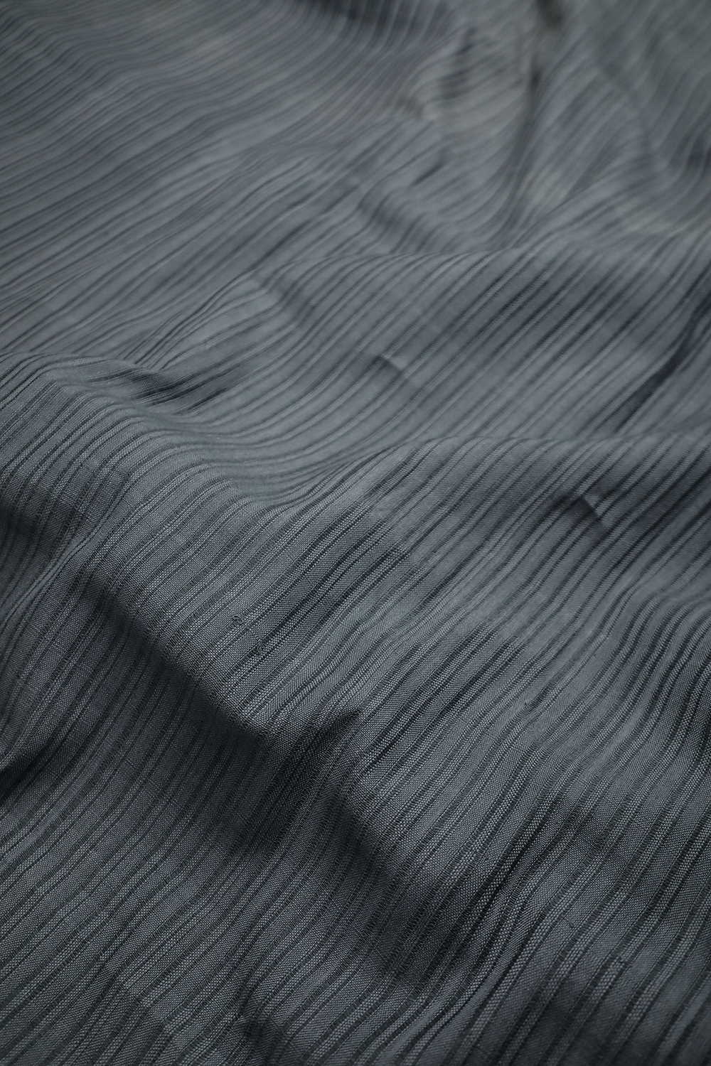Light Grey Handwoven Cotton Fabric - 0.55M - Image 2