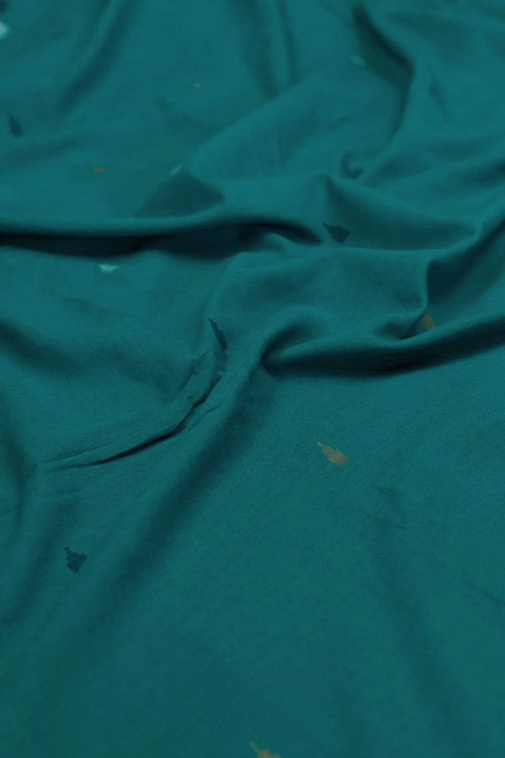 Green Jamdani Cotton Fabric - 0.5m - Image 3