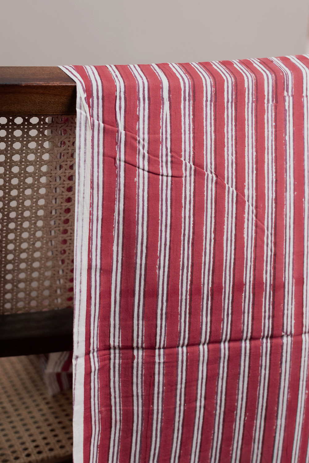 Stripe Pattern Sanganeri Cotton Fabric-1.1m - Image 3