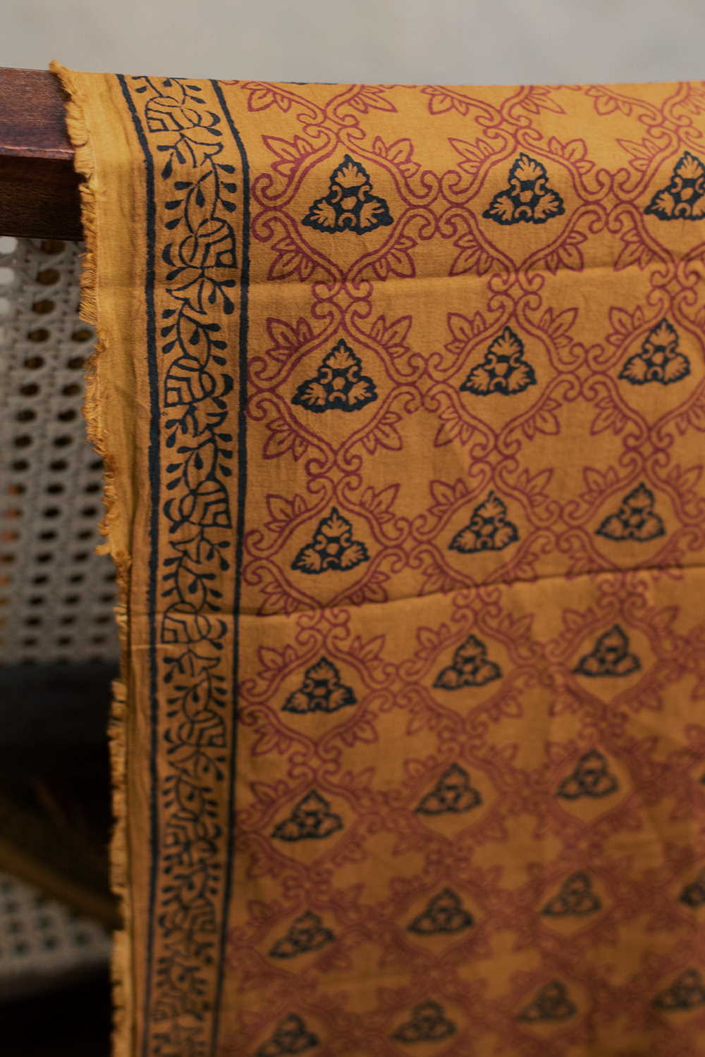 Yellow Bagh Cotton Fabric - 1.5m - Image 2