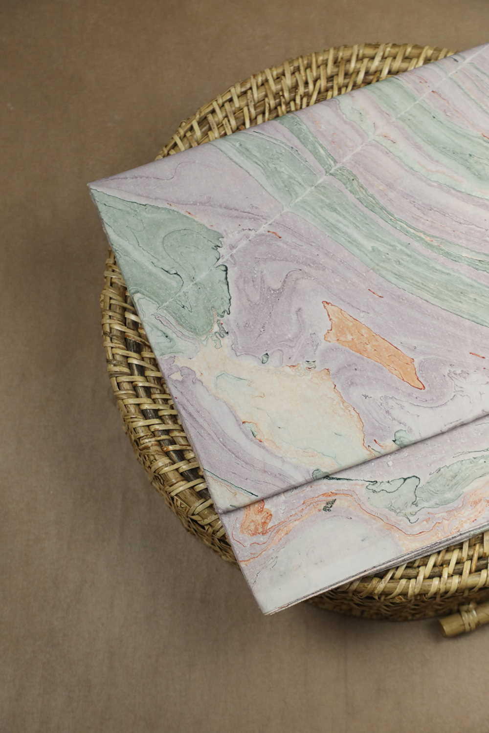 Mild Light Colored Marbel Design Fabric-1.3 m